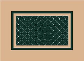 Пушистый овальный ковер для выставки