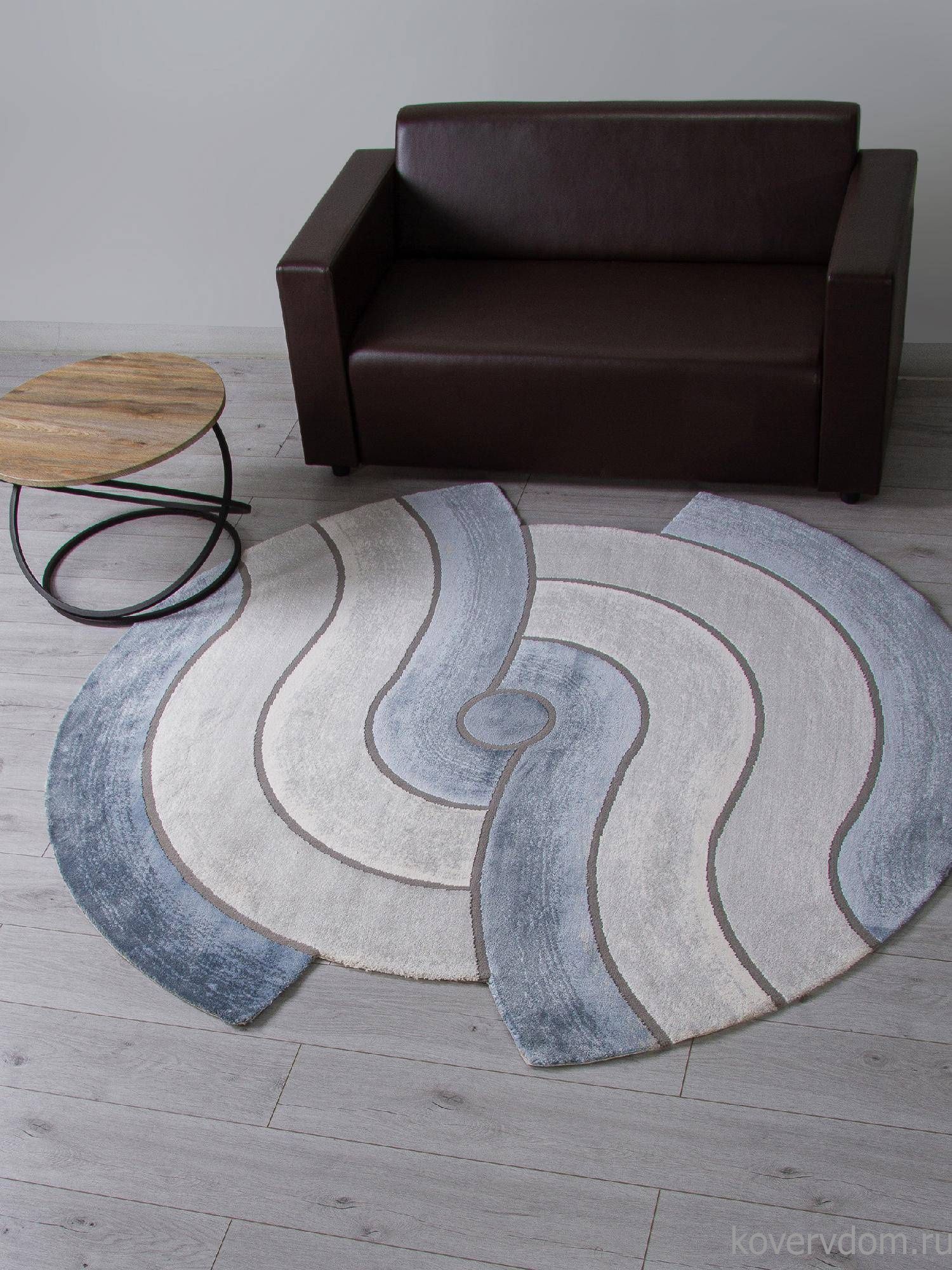 Ковер SAFIR 00836T GREY / BLUE Круг