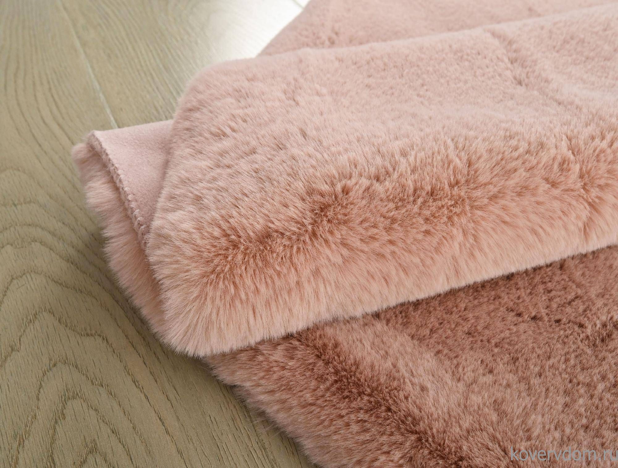 Ковер из искусственного меха RABBIT PREMIUM MS1000 PINK Круг