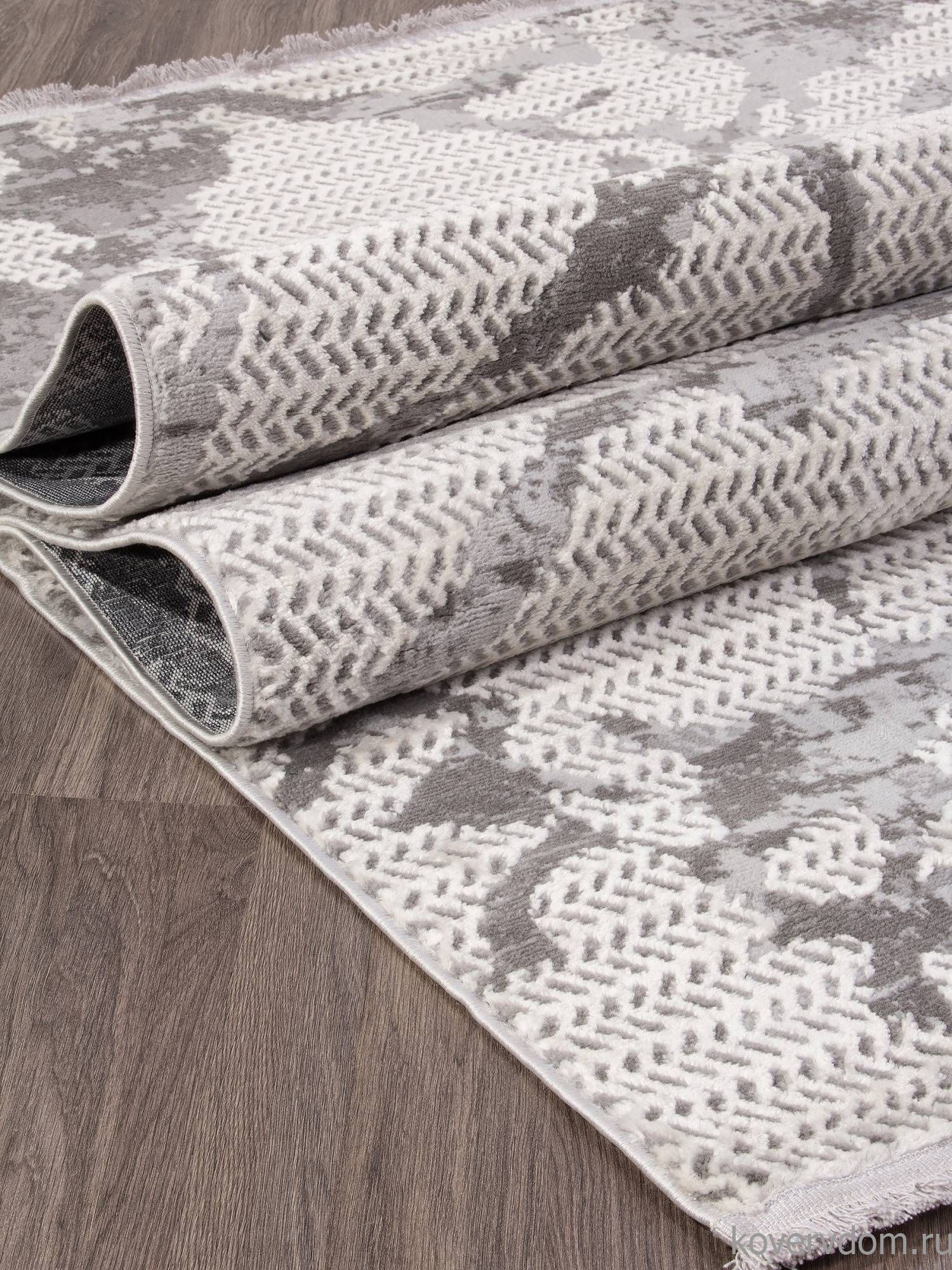 Ковер ALANYA 22565A WHITE / GREY SHR