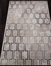 Пушистый круглый ковер SIERRA F353 BEIGE-BLUE
