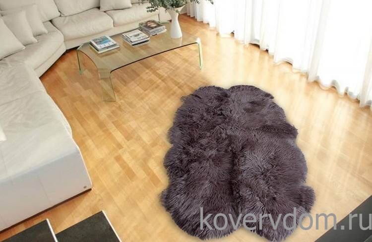 Овчина Новозеландская 4-х шкурная серая   Овчина Новозеландская 4-х шкурная серая