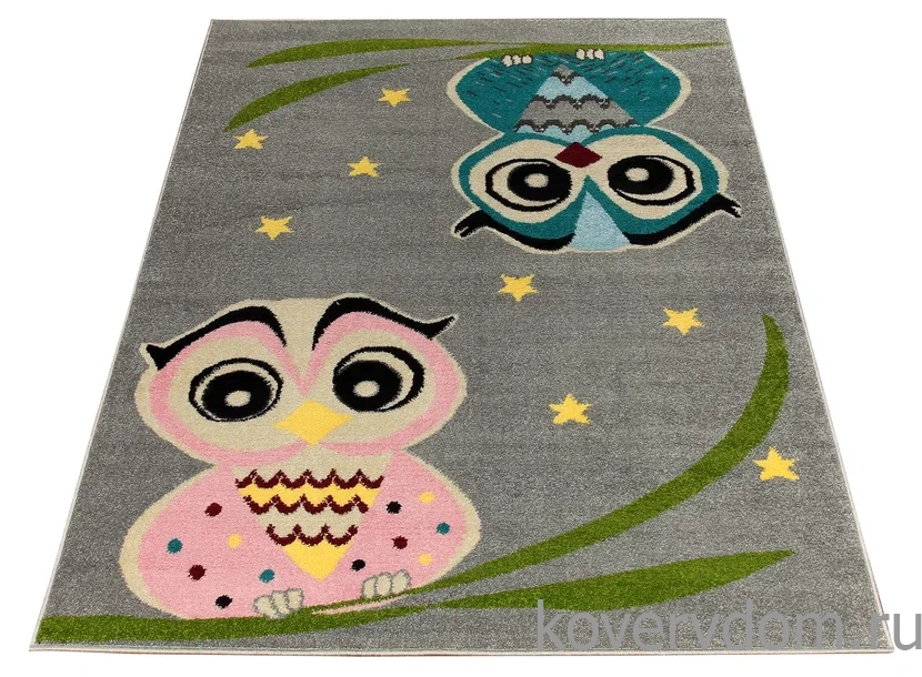 Ковер детский FUNKY TOP Owl grey