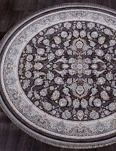 Круглый ковер черный FARSI 1200 G256 DARK GRAY Круг