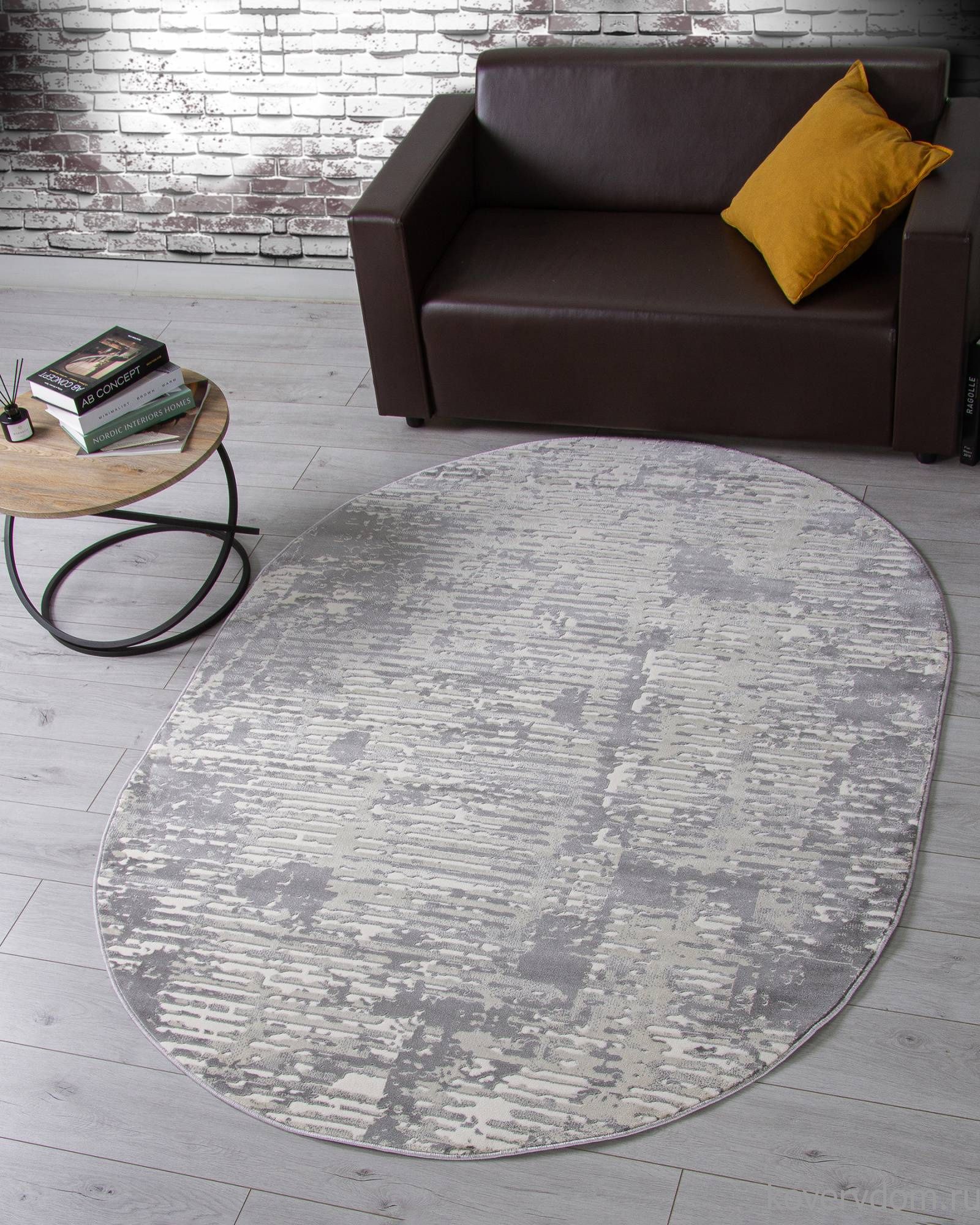 Ковер ATLANTIS D999 CREAM-GRAY Овал Ковер ATLANTIS D999 CREAM-GRAY Овал