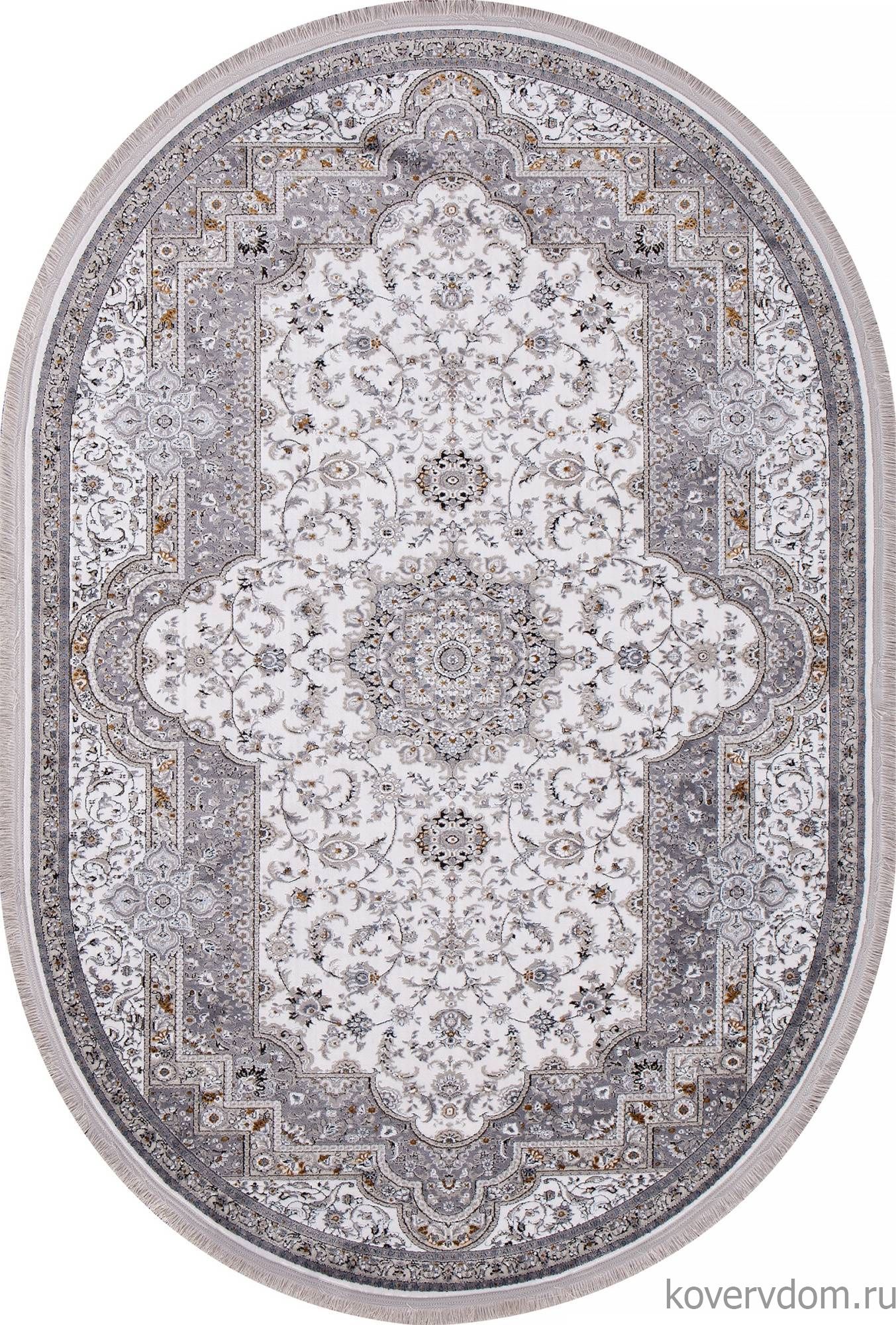 Ковер CASABLANKA 9755A WHITE / WHITE Овал Ковер CASABLANKA 9755A WHITE / WHITE Овал