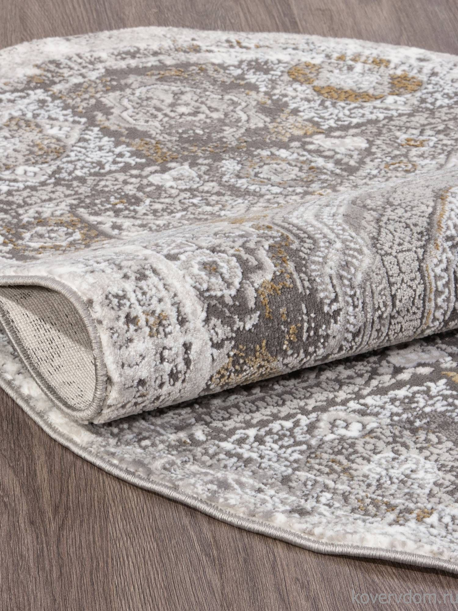 Ковер QUANTUM 03001G GREY / GREY Овал