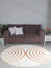 Овальный ковер RABBIT CARVING PX4005 CREAM / TERRA Круг