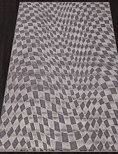 Пушистый круглый ковер из вискозы GENOVA 938526 595953 V Серый