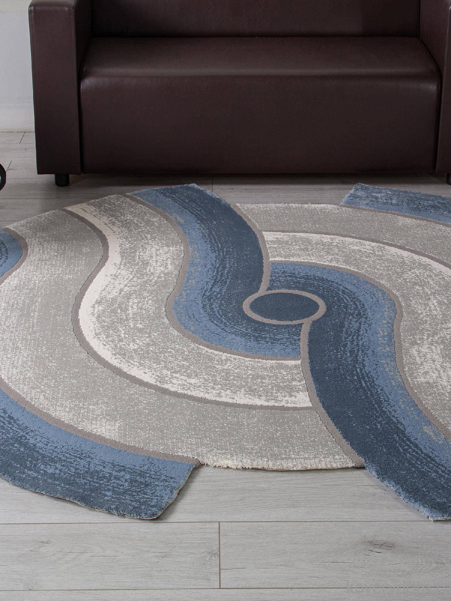 Ковер SAFIR 00836T GREY / BLUE Круг